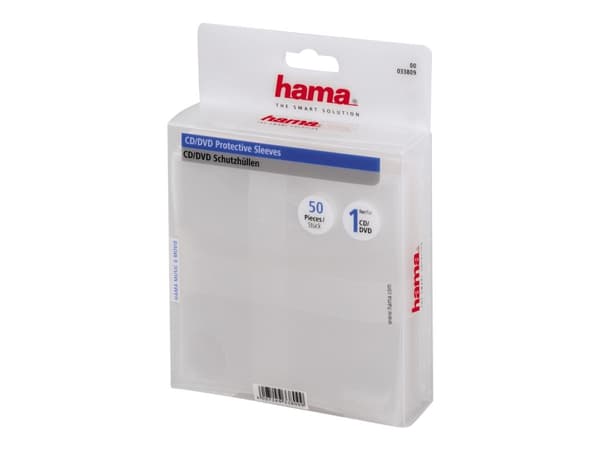 Hama - CD/DVD-muffe - gjennomsiktig (en pakke 50)
