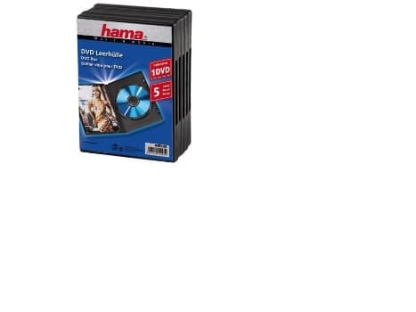 Hama - DVD oppbevaringseske - svart (en pakke 5)