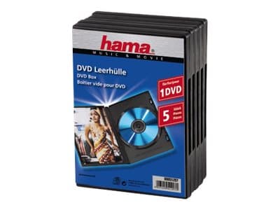 Hama - DVD oppbevaringseske - svart (en pakke 5)