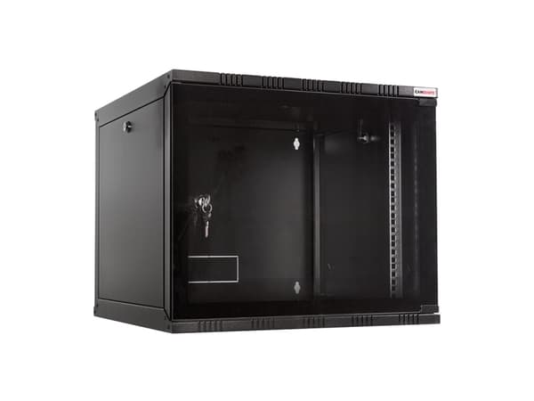 LogiLink Canovate SOHO - Skåp - väggmontering - svart, RAL 9005 - 12U - 19"