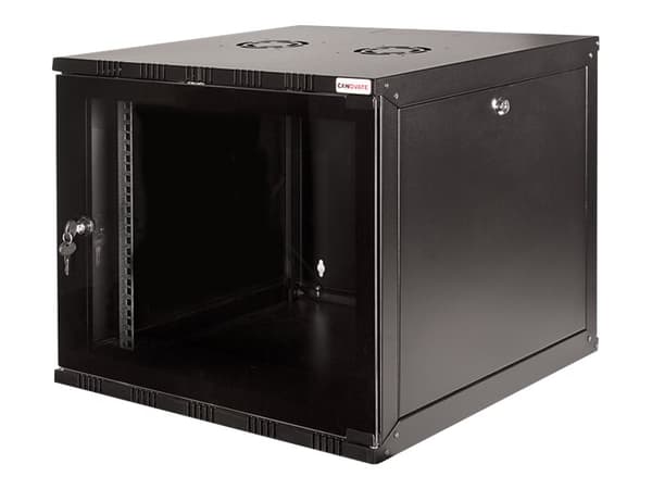 LogiLink Canovate SOHO - Skåp - väggmontering - svart, RAL 9005 - 12U - 19"