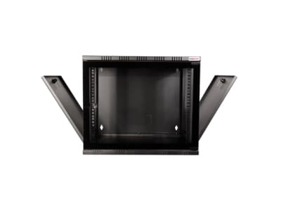 LogiLink W15A40B, Väggmonterad rack, 15U, 50 kg, Knapplås, Svart