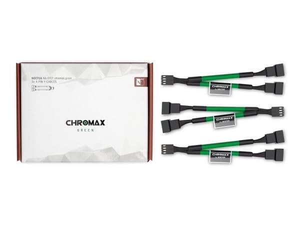Noctua NA-SYC1 CHROMAX.GREEN, Kabelförlängning, Grön, Honkoppling, Honkoppling, 115 mm, 3 styck