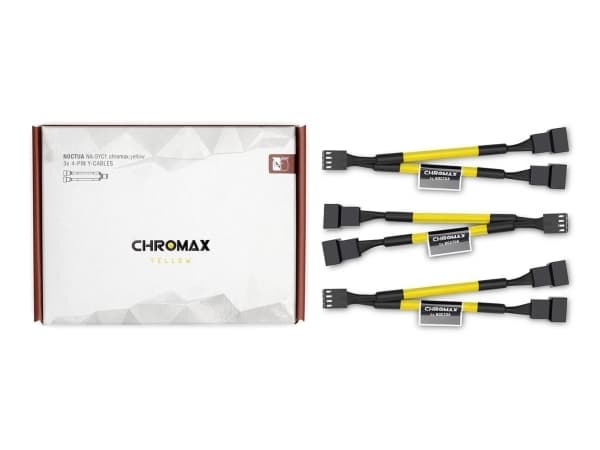 Noctua NA-SYC1 chromax.yellow Y-jakaja kaapelisarja tuulettimille - keltainen