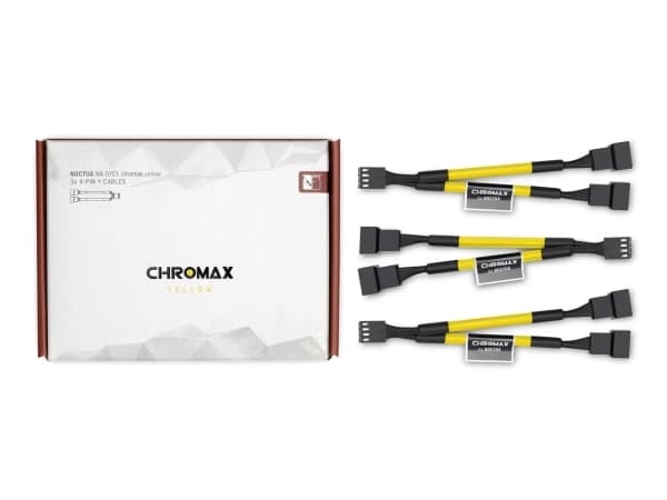 Noctua NA-SYC1 chromax.yellow Y-jakaja kaapelisarja tuulettimille - keltainen