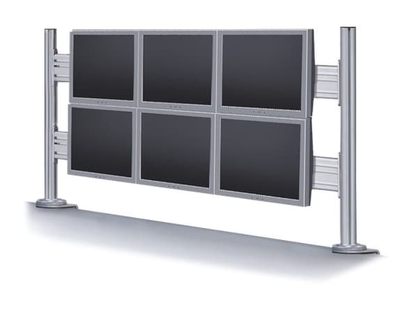 Neomounts by Newstar FPMA-DTB200 monitorin kiinnike ja jalusta 61 cm (24") Puristin Hopea