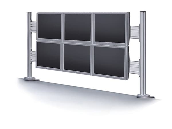 Neomounts by Newstar FPMA-DTB200 monitorin kiinnike ja jalusta 61 cm (24") Puristin Hopea