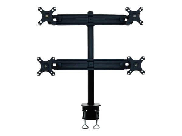 Neomounts FPMA-D700D4 - Monteringssett - full bevegelse - for 4 LCD-skjermer - svart - skjermstørrelse: 19"-30" - klemmemonterbar, skrivebordsmonterb