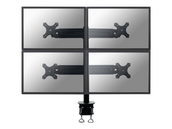 Neomounts FPMA-D700D4 - Monteringssett - full bevegelse - for 4 LCD-skjermer - svart - skjermstørrelse: 19"-30" - klemmemonterbar, skrivebordsmonterb