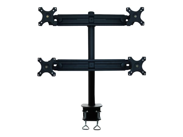 Neomounts FPMA-D700D4 - Monteringssett - full bevegelse - for 4 LCD-skjermer - svart - skjermstørrelse: 19"-30" - klemmemonterbar, skrivebordsmonterb