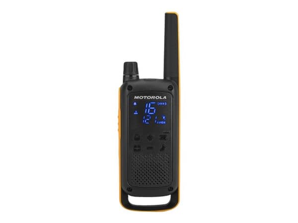 Motorola Talkabout T82 Extreme - Quad Pack - bærbar - toveis radio - PMR - 446 MHz - 16-kanalers - svart, gul (en pakke 4)
