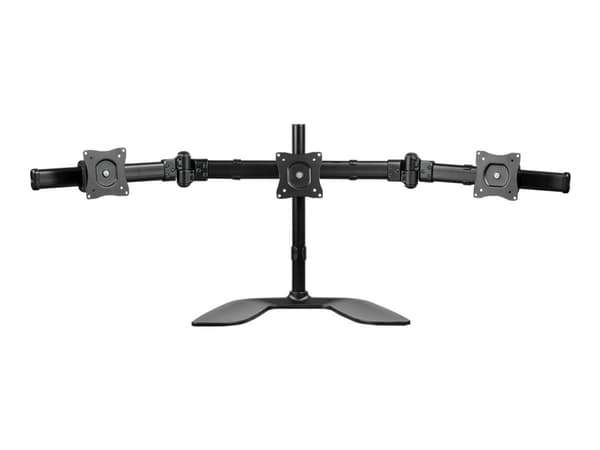 StarTech.com Triple Monitor Stand for VESA Mount Monitors up to 27" - Steel (ARMBARTRIO2) - Stativ (endekapsler, stang, sokkelplate, tverrstang, skiv