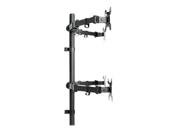 TECHly - Ställ - för 4 LCD-bildskärmar - svart - skärmstorlek: 13"-27" - klämma, monterbar