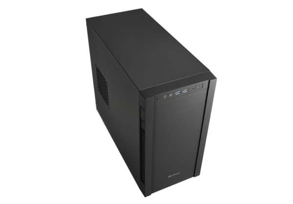 Sharkoon S1000 - Tower - micro ATX - ingen strømforsyning - svart - USB/lyd