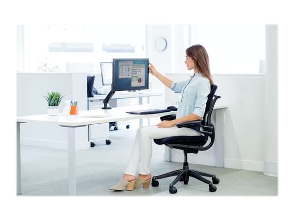 Fellowes Platinum Monitor Arm - Monteringssats - justerbar arm - för Bildskärm - aluminium, stål, plast - svart - skärmstorlek: upp till 32 tum - dis