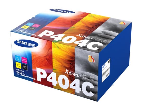 Samsung CLT-P404C musta/syaani/magenta/keltainen värikasetti, nelipakkaus, 1500 sivua, 1000 sivua, Musta, Syaani, Magenta, Keltainen, 4 kpl