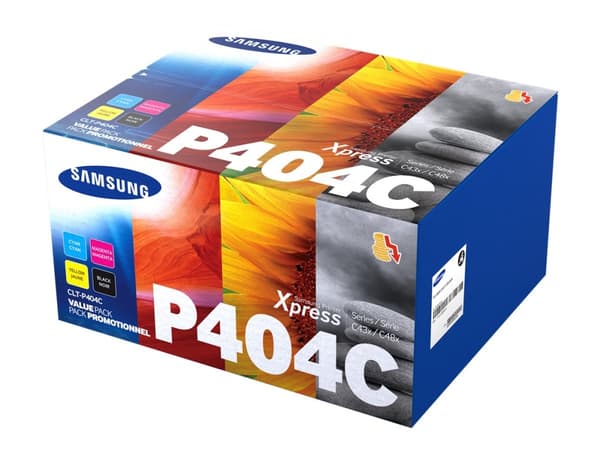 Samsung CLT-P404C musta/syaani/magenta/keltainen värikasetti, nelipakkaus, 1500 sivua, 1000 sivua, Musta, Syaani, Magenta, Keltainen, 4 kpl