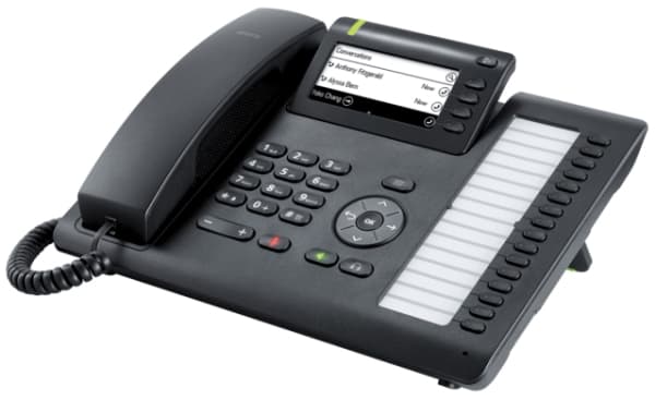 Unify OpenScape Desk Phone CP400 - VoIP-telefon - treveis anropskapasitet - SIP - svart