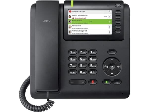 Unify OpenScape CP600, IP Phone, Musta, Johdollinen puhelin, Pöytä/Seinä, SD, Digitaalinen