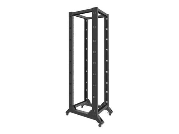 Lanberg - Rack öppen ram - 4 stolpar - svart - 42U - 19"
