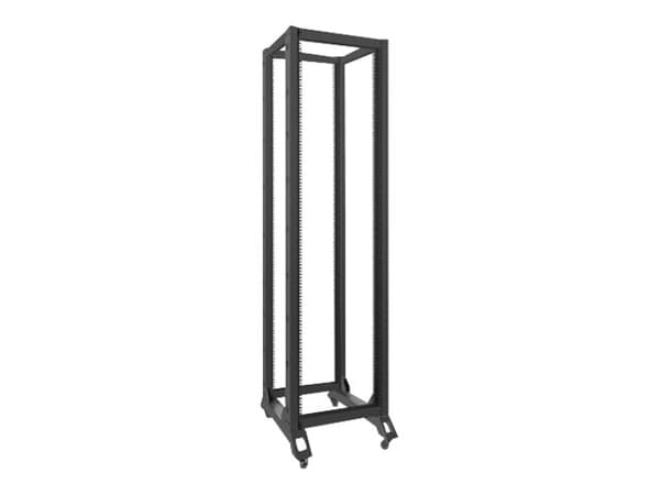Lanberg - Rack öppen ram - 4 stolpar - svart - 42U - 19"