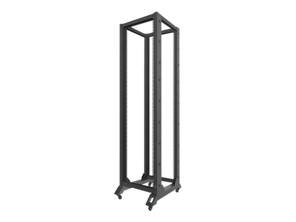 Lanberg - Rack öppen ram - 4 stolpar - svart - 42U - 19"