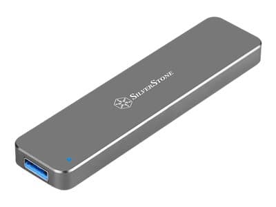 SilverStone Mobile Series MS09 - Drevkabinett - M.2 - SATA 6Gb/s - USB 3.0 - koksgrå Kull