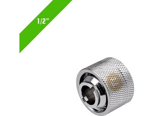 Thermaltake Pacific 1/2" ID x 3/4" OD Compression - Armatur for væskekjølesystem - krom