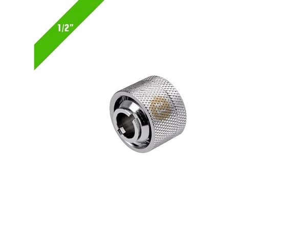 Thermaltake Pacific 1/2" ID x 3/4" OD Compression - Armatur for væskekjølesystem - krom
