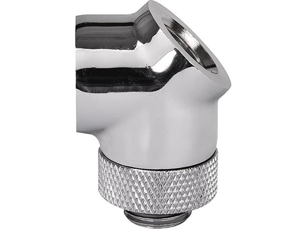 Thermaltake Pacific G1/4 45 Degree Adapter - Inpassning till vätskekylsystem - krom