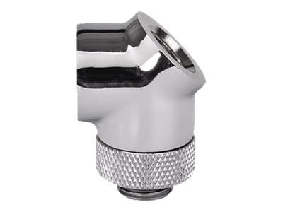 Thermaltake Pacific G1/4 45 Degree Adapter - Inpassning till vätskekylsystem - krom