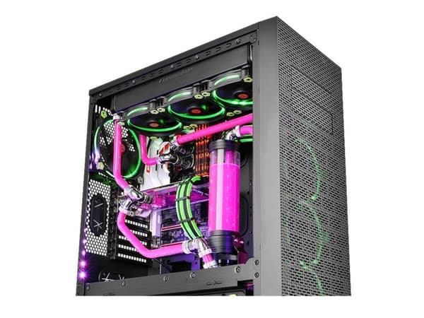 Thermaltake Pacific G1/4 PETG Tube 45-Degree Dual Compression - Armatur for væskekjølesystem - krom