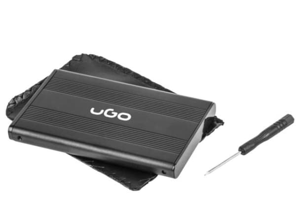 External SATA 2.5'' USB 2.0 Pocket Aluminum Sort