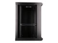 Miniatyrbilde 2 av 5: Extralink - Rack skap - 600x600 mm - veggmonterbar - svart - 12U - 19"