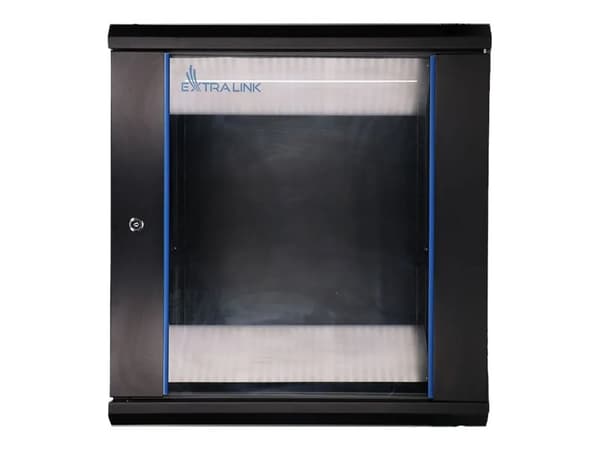 Extralink - Rack skap - 600x600 mm - veggmonterbar - svart - 12U - 19"