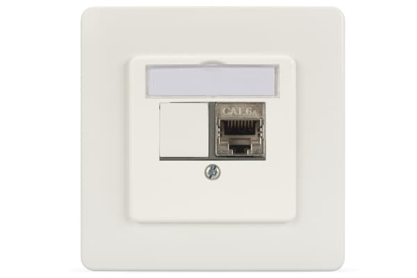 DIGITUS Leerdose für Keystone Module straight, 50x50/80x80, 2xKeystone wh
