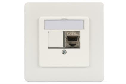 DIGITUS Leerdose für Keystone Module straight, 50x50/80x80, 2xKeystone wh