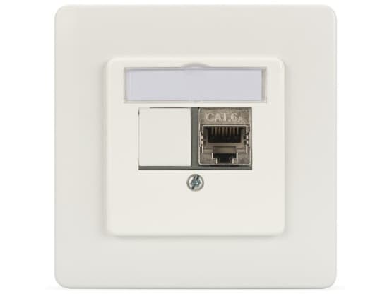 DIGITUS Leerdose für Keystone Module straight, 50x50/80x80, 2xKeystone wh