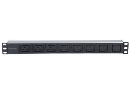 Intellinet 163613, 1U, Sort, Sølv, 8 AC-utganger, C19 kopling, 2 m, 110 - 250 V