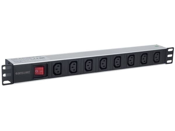 Intellinet 163620, 1U, Musta, Hopea, 8 AC-pistorasia(a), C13 liitin, 2 m, 110 - 250 V