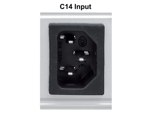 Intellinet 163620, 1U, Musta, Hopea, 8 AC-pistorasia(a), C13 liitin, 2 m, 110 - 250 V musta, Hopea