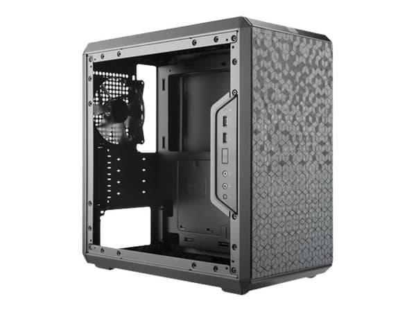 Cooler Master MasterBox Q300L - Tower - micro ATX - genomskinlig sidopanel (akryl) - ingen strömförsörjning (ATX / PS/2) - svart - USB/ljud