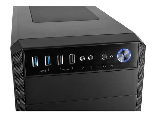 MODECOM OBERON Pro Glass - Torni - ATX - sivupaneeli ikkunalla - Ei virtalähdettä - musta - USB/Audio