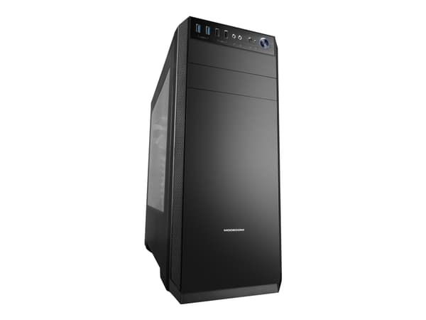 MODECOM OBERON Pro - Tower - ATX - ingen strömförsörjning - svart - USB/ljud