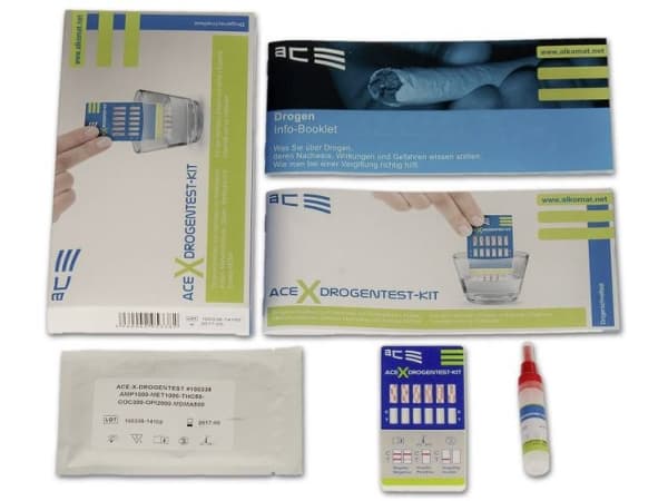ACE Kit X 100338 Dust Test Kit Urintest, torrt test Testbara droger=Ampetamin, amfetamin, MDMA, metamfetamin, metamfetamin, metamfetamin, opiater