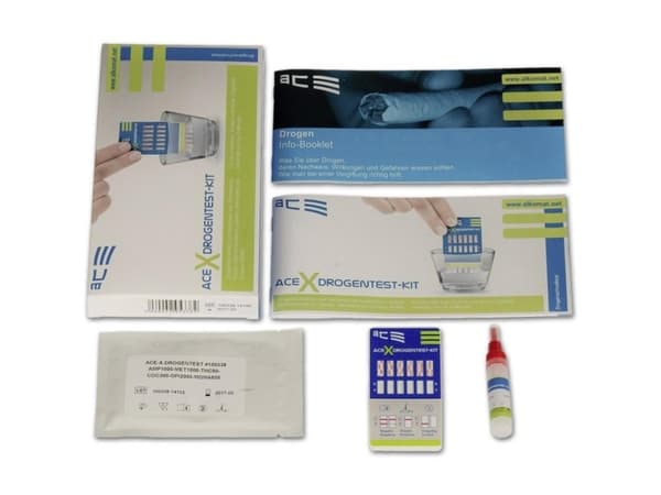 ACE Kit X 100338 Stoftest-sæt Urintest, Tørretest Testbare stoffer=Amfetamin, MDMA, Metamfetamin, Opiater