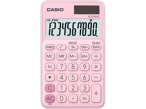 Casio SL-310UC - Lommekalkulator - 10 sifre - solpanel, batteri - rosa
