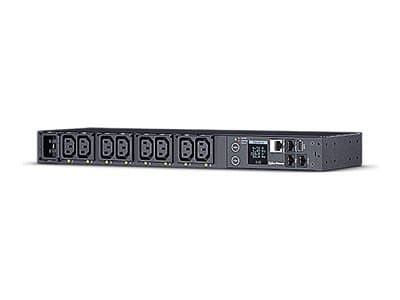 CyberPower PDU81005, Ohjattu, Kytkimellinen, 1U, Vaaka/Pysty, Musta, LCD, 8 AC-pistorasia(a)