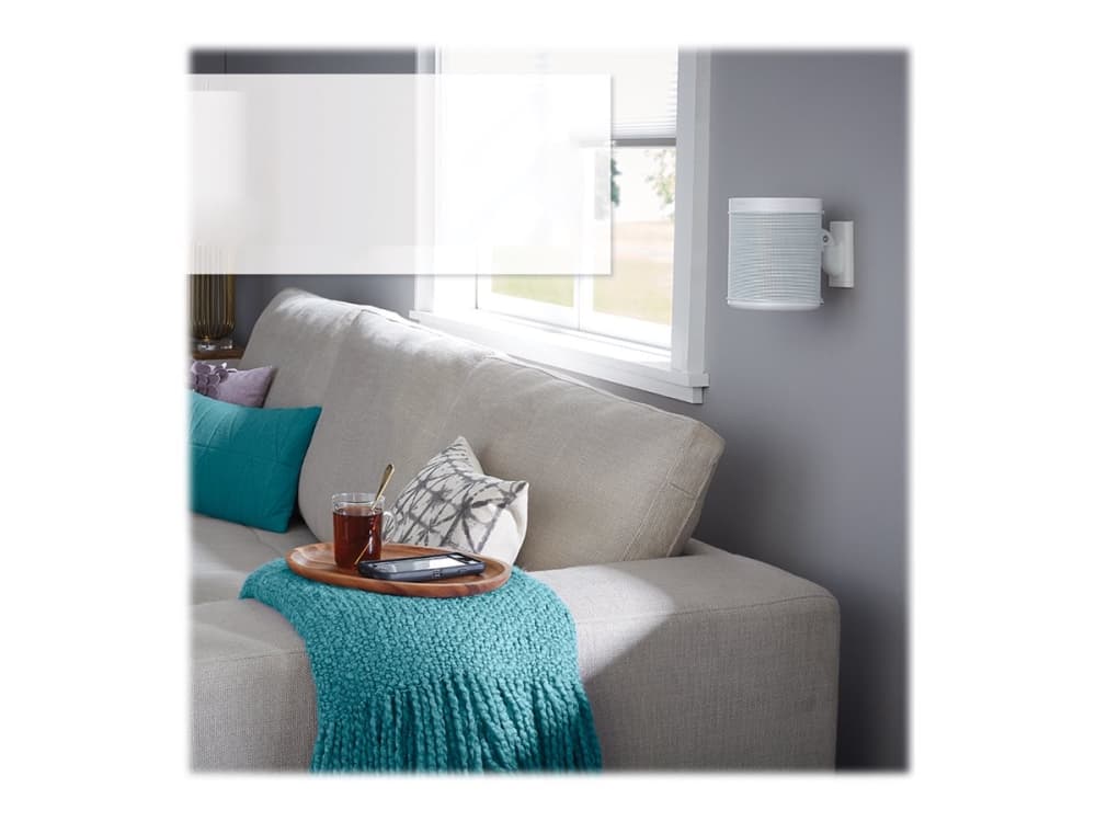 Sanus WSWM21 - Konsol - för högtalare - vit - väggmonterbar - för Sonos One, PLAY:1, PLAY:3