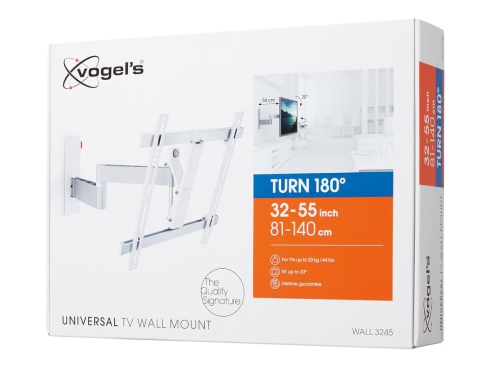 Vogel's WALL 3245 - Konsol - för platt panel - vit - skärmstorlek: 32"-55" - väggmonterbar